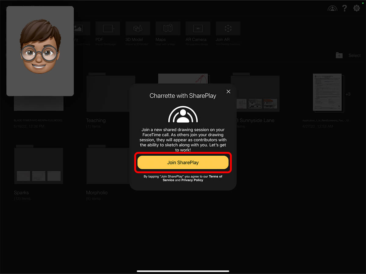 Charette with SharePlay